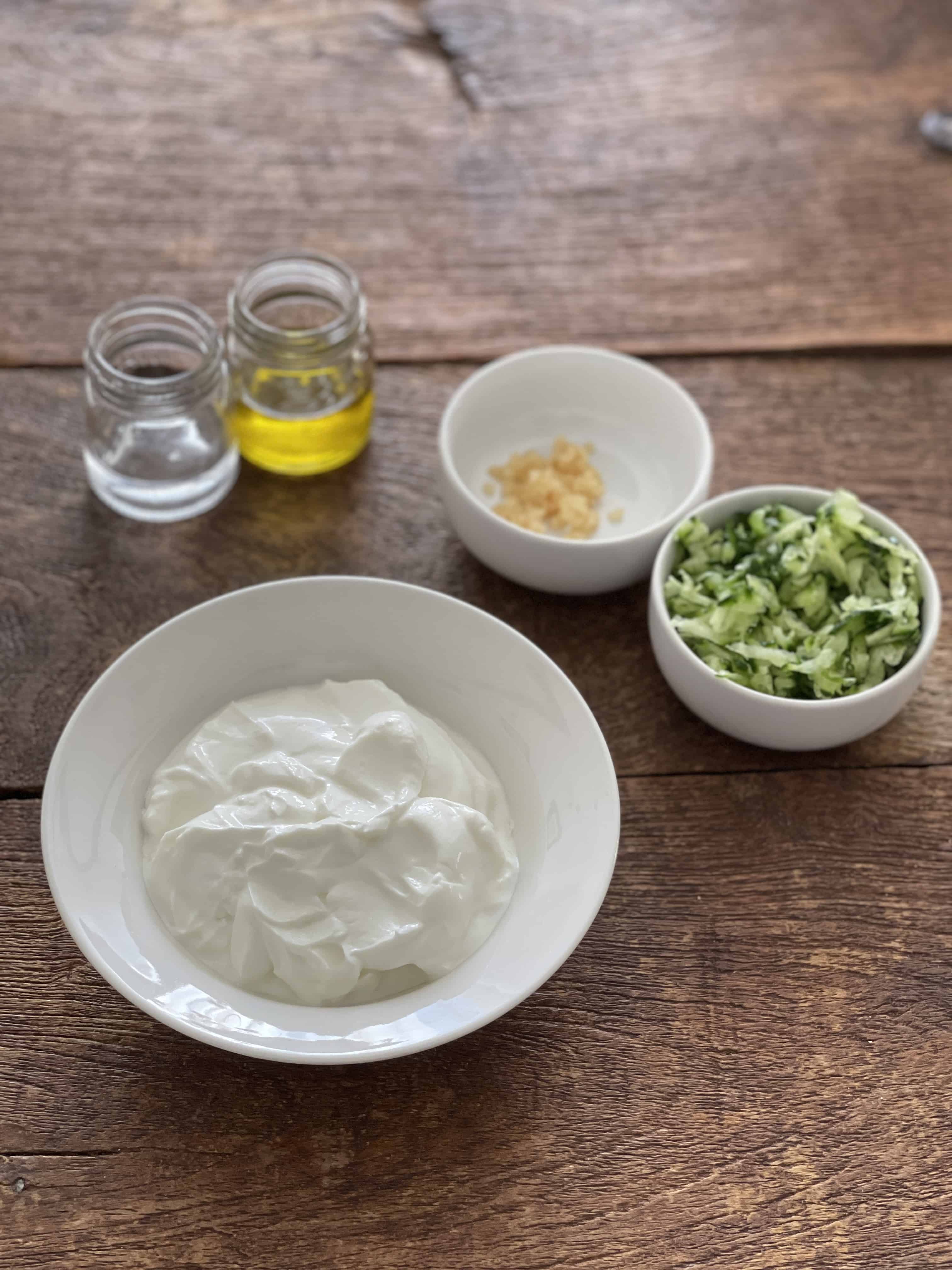 Ingredients for Tzatziki