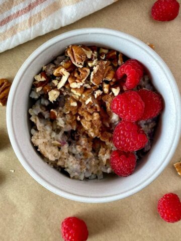 Low Carb Cauliflower Oatmeal