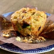 Gluten, refined sugar free zucchini muffin