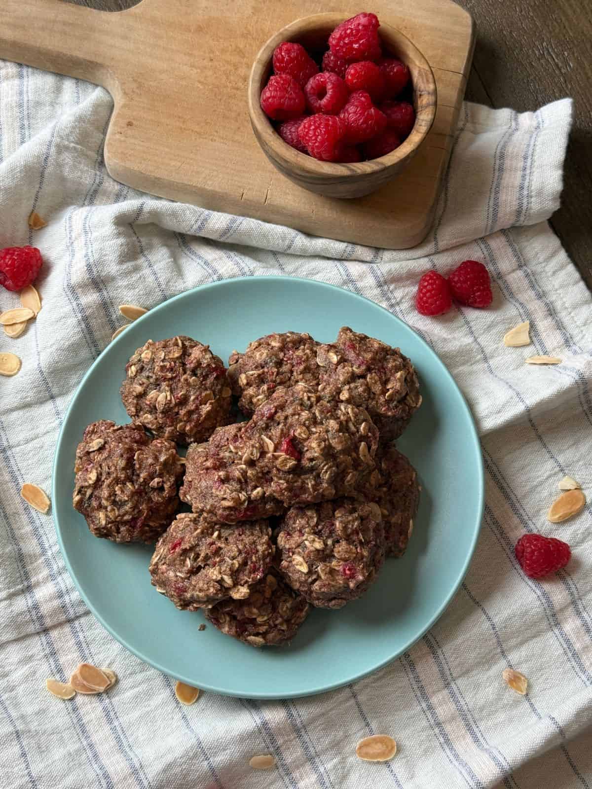 Raspberry Almond Fiber Cookies