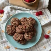 Raspberry Almond Fiber Breakfast Cookies