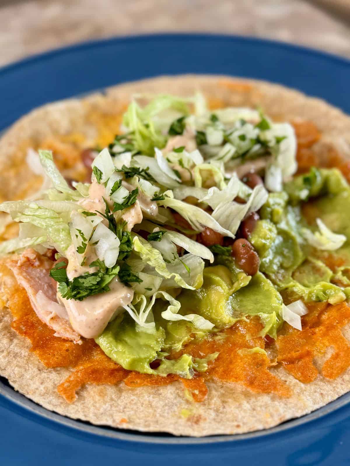 High Fiber Cheesy Chipotle Tacos