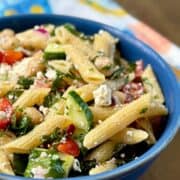 High Fiber Greek pasta salad
